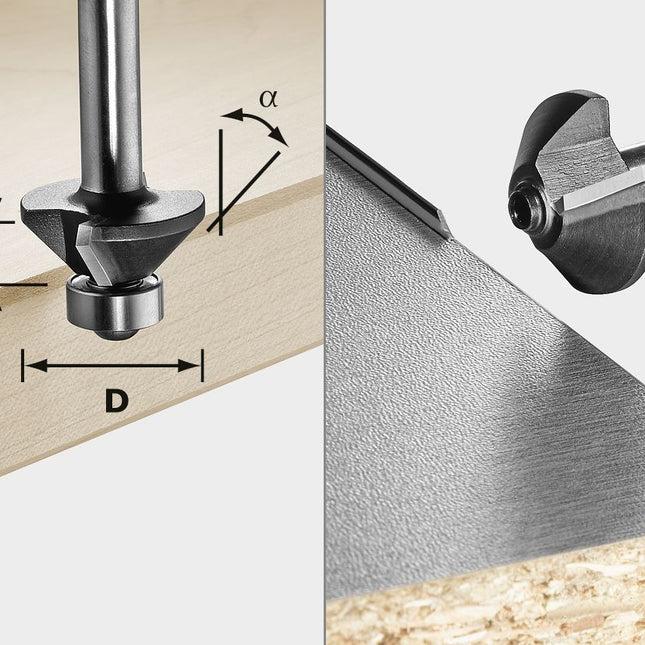 Festool S8 HW 45° D26-KL OFK cortador de chaflanes (499799) para OF 1010, OF 1010 R, OFK 700, MFK 700