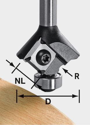 Festool S8 HW R1 D28 KL12,7 MFK Abrundfräser-Wendeplatten ( 499811 ) für Modulkantenfräse MFK 700 EQ/B-Plus