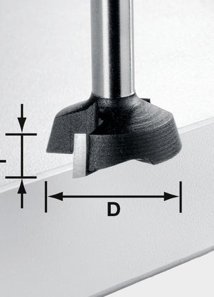 Fresa frontal Festool S8 HW MFK (500368) para fresadora de cantos modular MFK 700 EQ/B-Plus