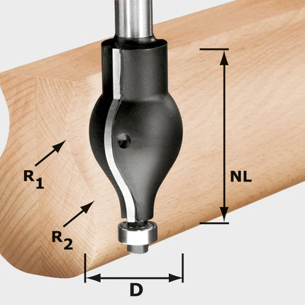 Fresadora de perfiles Festool HW R20.5/16/D32/57 S12 (492711) para OF 1400, OF 2000, OF 2200