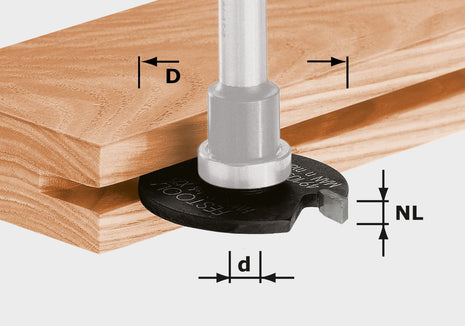 Fresadora de ranuras de disco Festool HW D40x1,5 (491038) para OF 900, OF 1000, OF 1010, OF 1010 R, OF 1400, OF 2000, OF 2200