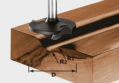 Festool HW S8 D42/13/R6+12 Profilfräser ( 491137 ) für OF 900, OF 1000, OF 1010, OF 1010 R, OF 1400, OF 2000, OF 2200