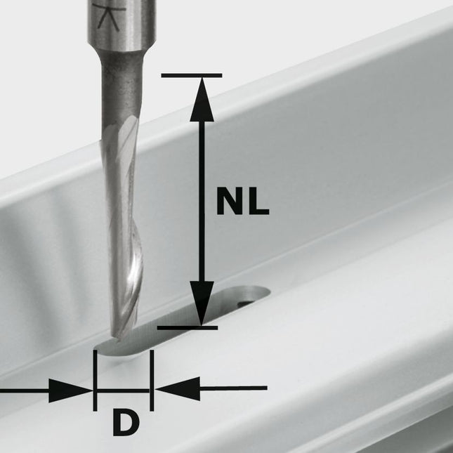 Fresa de aluminio Festool HS S8 D5/NL23 (491036) para OF 900, OF 1000, OF 1010, OF 1010 R, OF 1400, OF 2000, OF 2200