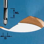 Broca Festool HW S8 D8/19 (491037) para OF 900, OF 1000, OF 1010, OF 1010 R, OF 1400, OF 2000, OF 2200