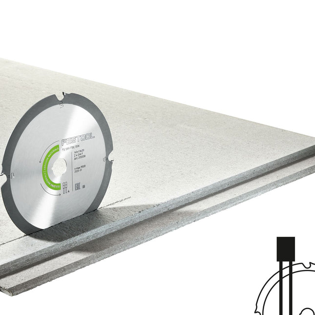 Hoja de sierra circular diamantada Festool DIA 168x1,8x20 F4 MATERIALES ABRASIVOS (205769) para TS 60 K, TSV 60 K