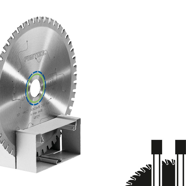 Hoja de sierra circular Festool HW 210x2,2x30 F36 ACERO (493351) para TS 75