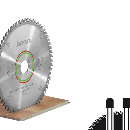 Hoja de sierra circular Festool HW 225x2,6x30 TF64 LAMINADO/HPL (489459) para CS 70