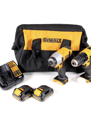 DeWalt DCK 211 C2 10,8 V Akku Kombopack in Tragetasche mit DCD 710 Bohrschrauber und DCF 815 Schlagschrauber + 2x 1,3 Ah Akku + Ladegerät - Toolbrothers