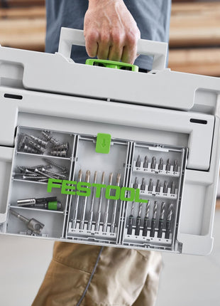 Cassette de taladro Festool BKS SYS3 D3-8 K CE/W (577395) para taladro de batería y taladro percutor Festool con soporte FastFix y portaherramientas WH-CE CENTROTEC