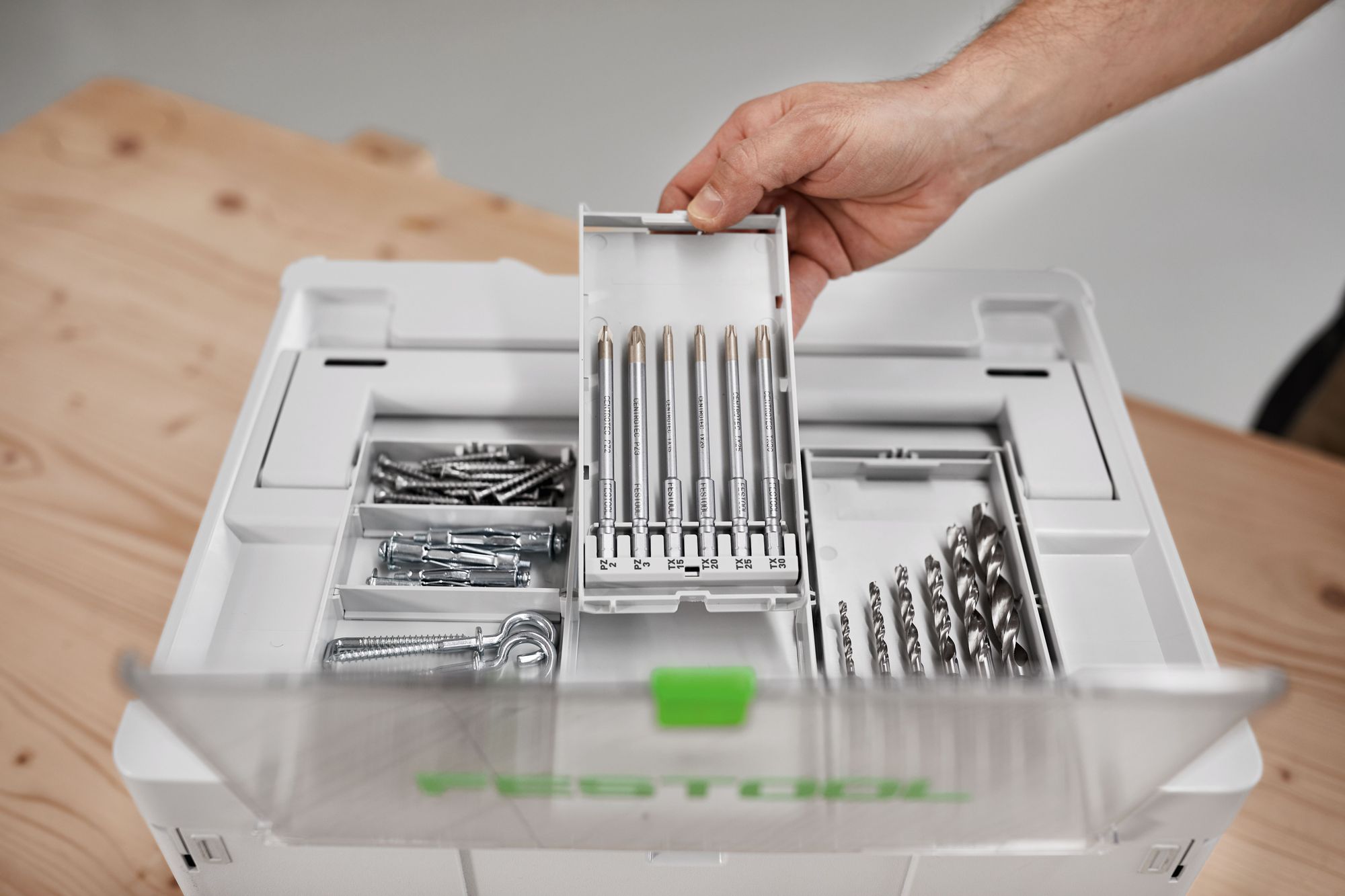 Festool BKS SYS3 D3 10 HSS CE Bohrerkassette 577402 fuer Festool Akku Bohrschrauber und Akku Schlagbohrschrauber mit FastFix Aufnahme und Werkzeugfutter WH CE CENTROTEC 2 - toolbrothers