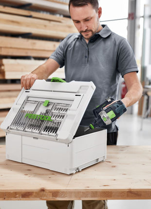 Cassette de taladro Festool BKS SYS3 D4-10 CE/S (577397) para taladro percutor a batería Festool con soporte FastFix y portaherramientas WH-CE CENTROTEC