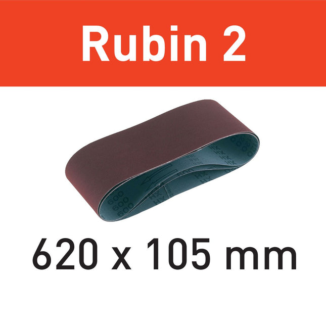 Festool L620X105-P100 RU2/10 Cinta abrasiva Ruby 2 (499152) para BS 105