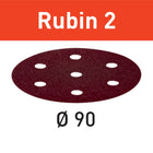 Disco abrasivo Festool STF D90/6 P120 RU2/50 Ruby 2 (499081) para RO 90 DX