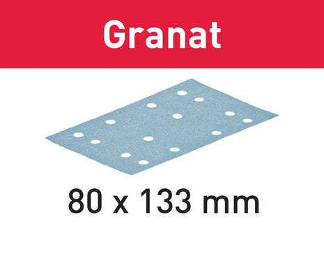 Festool STF 80x133 P120 GR/10 bandes abrasives grenat (497129) pour RTS 400, RTSC 400, RS 400, RS 4, LS 130, HSK-A 80x130, HSK 80x133