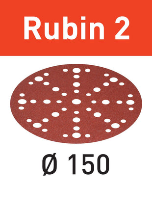 Disco abrasivo Festool STF D150/48 P150 RU2/10 Ruby 2 (575183) para RO 150, ES 150, ETS 150, ETS EC 150, LEX 150, WTS 150, HSK-D 150