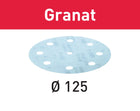 Disco abrasivo Festool STF D125/8 P1500 GR/50 granate (497182) para RO 125, ES 125, ETS 125, ETSC 125, ES-ETS 125, ES-ETSC 125, ETS EC 125, LEX 125