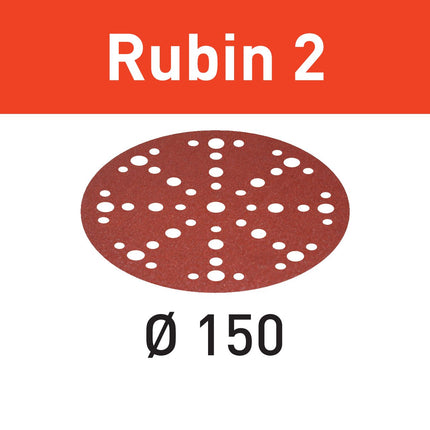 Disco abrasivo Festool STF D150/48 P180 RU2/10 Ruby 2 (575184) para RO 150, ES 150, ETS 150, ETS EC 150, LEX 150, WTS 150, HSK-D 150
