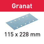 Festool STF 115X228 P180 GR/100 tiras de lija granate (498949) para RS 200, RS 2, RS 100, RS 100 C, RS 1, RS 1 C, HSK-A 115 x 226