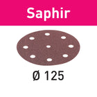 Disco de lijado Festool STF D125/8 P24 SA/25 zafiro (493124) para RO 125, ES 125, ETS 125, ETSC 125, ES-ETS 125, ES-ETSC 125, ETS EC 125, LEX 125