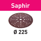 Disco de lijado Festool STF D225/48 P24 SA/25 zafiro (205650) para lijadoras de cuello largo PLANEX LHS 2 225 EQ(I), PLANEX 225 EQ, PLANEX LHS-E 225 easy, PLANEX LHS 2-M 225 EQ