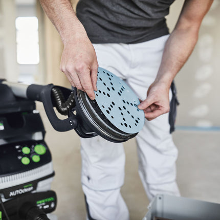 Disco de lijado Festool STF D225/128 P240 GR/5 granate (205668) para lijadoras de cuello largo PLANEX LHS 2 225 EQ(I), PLANEX 225 EQ, PLANEX LHS-E 225 easy, PLANEX LHS 2-M 225 EQ