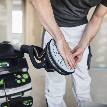 Disco de lijado Festool STF D225/128 P240 GR/5 granate (205668) para lijadoras de cuello largo PLANEX LHS 2 225 EQ(I), PLANEX 225 EQ, PLANEX LHS-E 225 easy, PLANEX LHS 2-M 225 EQ