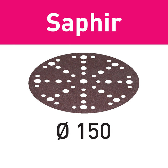 Disco de lijado Festool STF-D150/48 P36 SA/25 zafiro (575195) para RO 150, ES 150, ETS 150, ETS EC 150, LEX 150, WTS 150, HSK-D 150