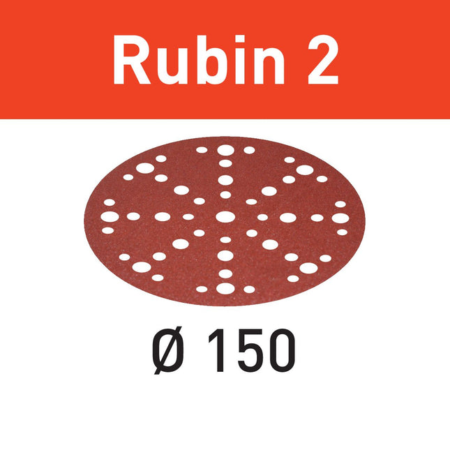 Disco abrasivo Festool STF D150/48 P40 RU2/10 Ruby 2 (575178) para RO 150, ES 150, ETS 150, ETS EC 150, LEX 150, WTS 150, HSK-D 150