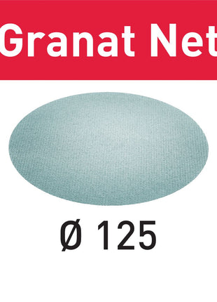 Festool STF D125 P400 GR NET/50 Red abrasiva granate (203302) para RO 125, ES 125, ETS 125, ETSC 125, ES-ETS 125, ES-ETSC 125, ETS EC 125, LEX 125