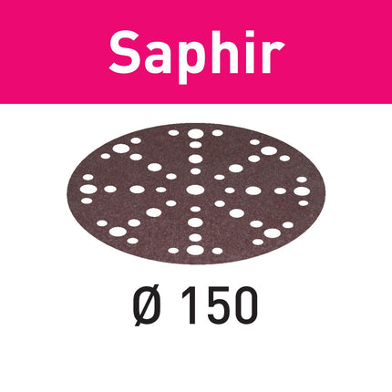 Disco de lijado Festool STF-D150/48 P50 SA/25 zafiro (575196) para RO 150, ES 150, ETS 150, ETS EC 150, LEX 150, WTS 150, HSK-D 150