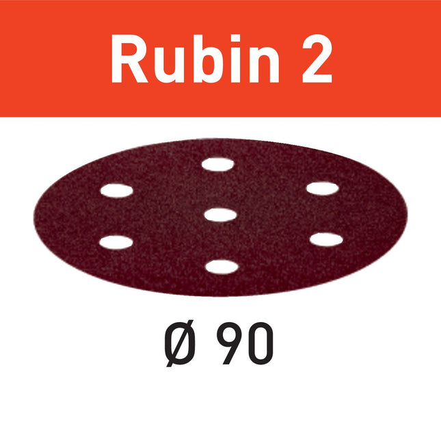 Disco abrasivo Festool STF D90/6 P60 RU2/50 Ruby 2 (499078) para RO 90 DX