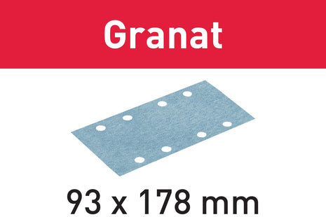 Festool STF 93X178 P60 GR/50 bandes abrasives grenat (498934) pour RS 300, RS 3, LRS 93