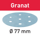 Disco abrasivo Festool STF D77/6 P80 GR/50 granate (497405) para LEX 3 77