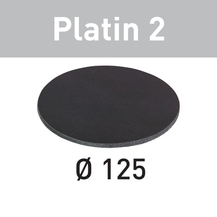 Disco abrasivo Festool STF D125/0 S500 PL2/15 platino 2 (492374) para RO 125, ES 125, ETS 125, ETSC 125, ES-ETS 125, ES-ETSC 125, ETS EC 125, LEX 125