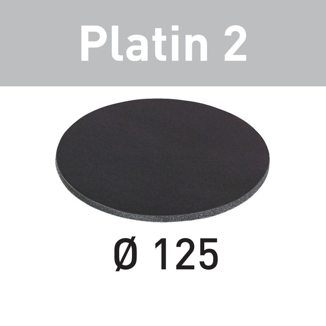 Disco abrasivo Festool STF D125/0 S500 PL2/15 platino 2 (492374) para RO 125, ES 125, ETS 125, ETSC 125, ES-ETS 125, ES-ETSC 125, ETS EC 125, LEX 125