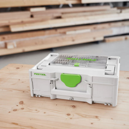 Festool BKS SYS3 Cassette de puntas CE de 50 mm (577400) para taladro/atornillador de batería Festool y taladro de percusión inalámbrico con soporte FastFix y portaherramientas WH-CE CENTROTEC
