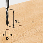 Festool HW S8 D5/30 broca pasante (491064) para OF 900, OF 1000, OF 1010, OF 1010 R, OF 1400, OF 2000, OF 2200