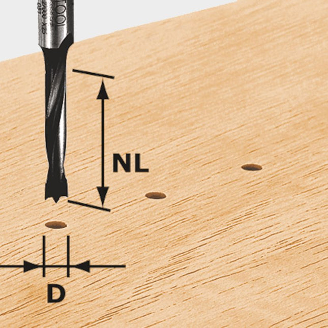 Foret à cheville Festool HW S8 D6/30 Z (491067) pour OF 900, OF 1000, OF 1010, OF 1010 R, OF 1400