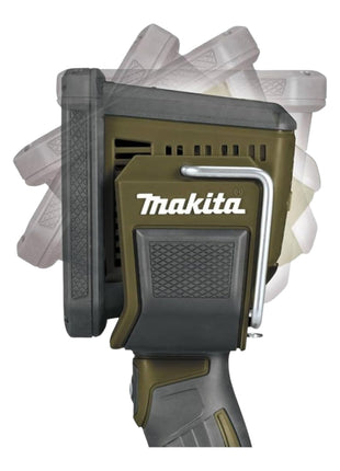 Makita DML 812 F1 Foco manual a batería 18 V 1250 lm LED verde oliva edición especial para aventuras al aire libre + 1x batería 3,0 Ah - sin cargador