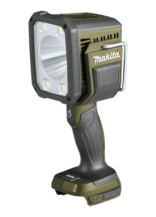 Makita DML 812 F1 Foco manual a batería 18 V 1250 lm LED verde oliva edición especial para aventuras al aire libre + 1x batería 3,0 Ah - sin cargador