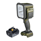 Makita DML 812 T1 Foco manual a batería 18 V 1250 lm LED verde oliva edición especial para aventuras al aire libre + 1x batería 5,0 Ah - sin cargador