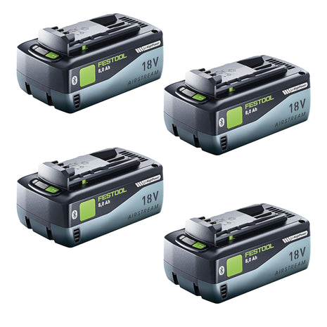 Juego de baterías Festool 4x BP 18 Li 8.0 HP-ASI batería 18 V 8.0 Ah (4x 577323) 8000 mAh Li-ion con indicador de nivel de carga