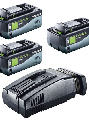 Festool 18V 3x8,0/SCA16 Energie Set 3x Akku 18 V 8,0 Ah ( 3x 577323 ) + Ladegerät ( 576953 )