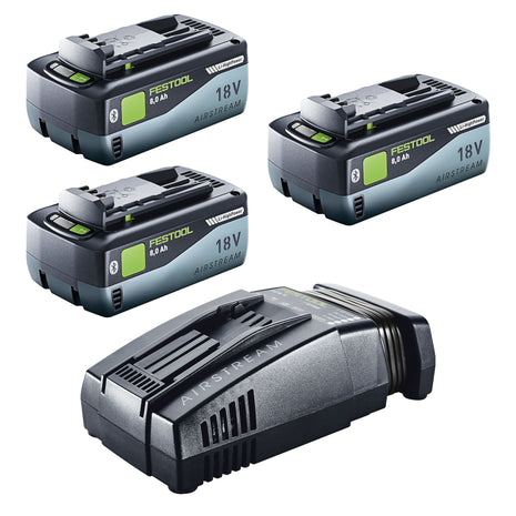 Festool 18V 3x8.0/SCA16 set de energía 3x batería 18 V 8.0 Ah (3x 577323) + cargador (576953)