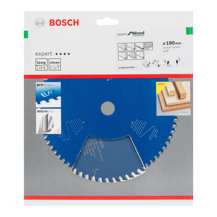 Lama circolare Expert for Wood Bosch 190 x 20 x 2,6 mm 56 denti per legno ( 2608644046 )