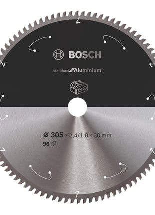 Hoja de sierra circular Bosch Standard para aluminio 305 x 2,4 x 30 mm 96 dientes (2608837782)