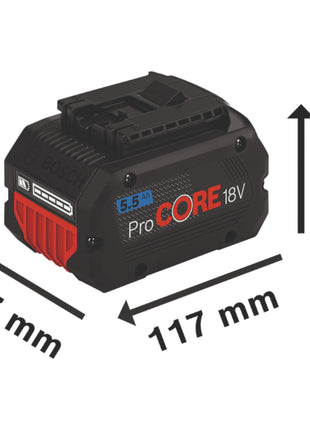 Bosch 4x ProCORE18V 5.5Ah Professional Set 18 V 4x batería 5.5 Ah Li-Ion + L-Boxx (1600A02A2U)