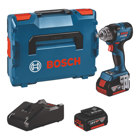 Atornillador de impacto inalámbrico Bosch GDS 18 V HC 330 Nm (06019L5003) + L-Boxx + 2x baterías 5,0 Ah + cargador