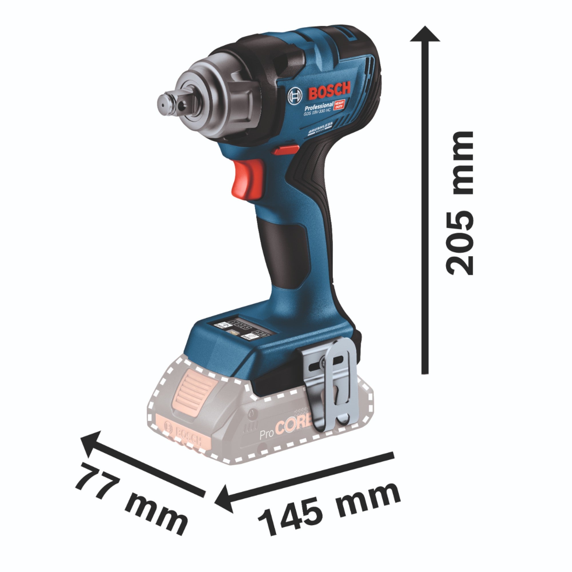 Bosch GDS 18 V HC Akku Drehschlagschrauber 330 Nm 06019L5003 L Boxx 2x Akku 5 0 Ah Ladegeraet 4 - toolbrothers