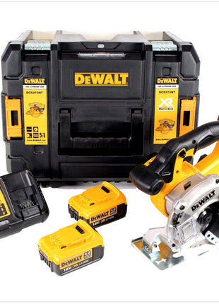 Dewalt DCS 373 M2 Akku Metall Kreissäge 18 V 140 mm + 2x Akku 4,0 Ah + Ladegerät + Sägeblatt + TSTAK - Toolbrothers